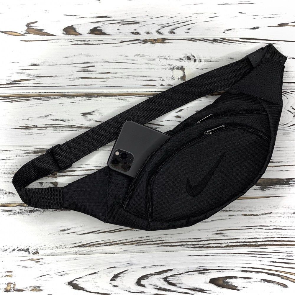 Чоловічі поясні сумки Nike, Бананка, чорна. Чорний логотип: 200 грн ...