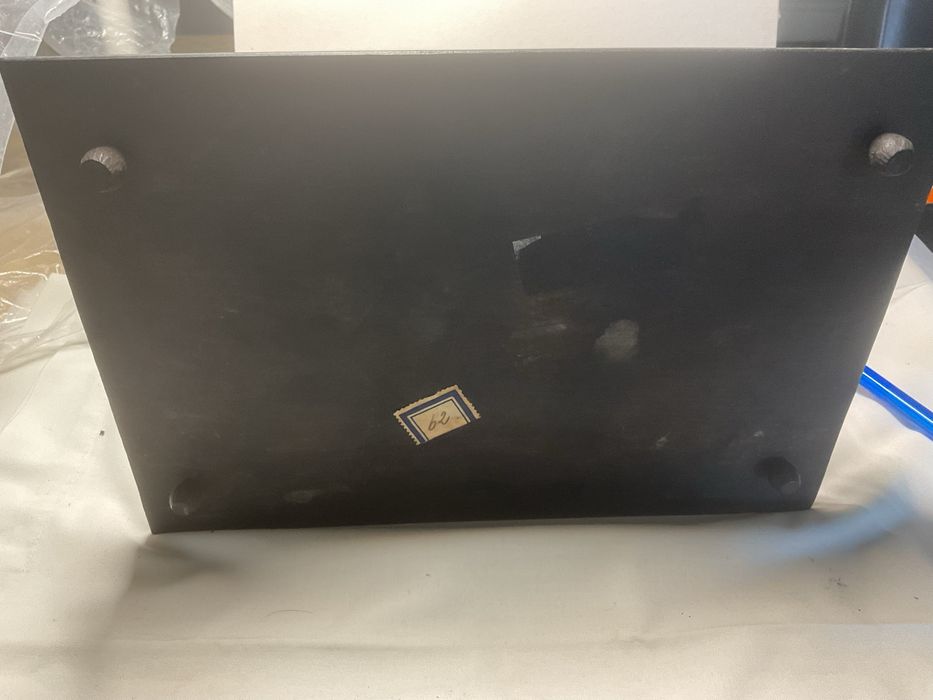 Antiga secretaria de mesa em madeira nobre - pau preto