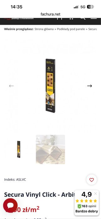 Podklad pod panele winylowe vinyl secura arbiton