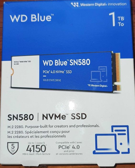 SSD - NVMe M.2 WD SN580 1 Tera