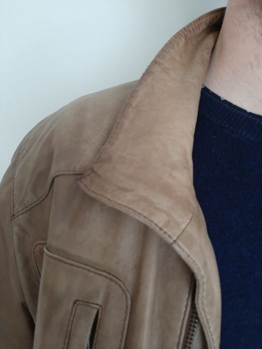 Kurtka skórzana męska, rozmiar L firmy Ochnik