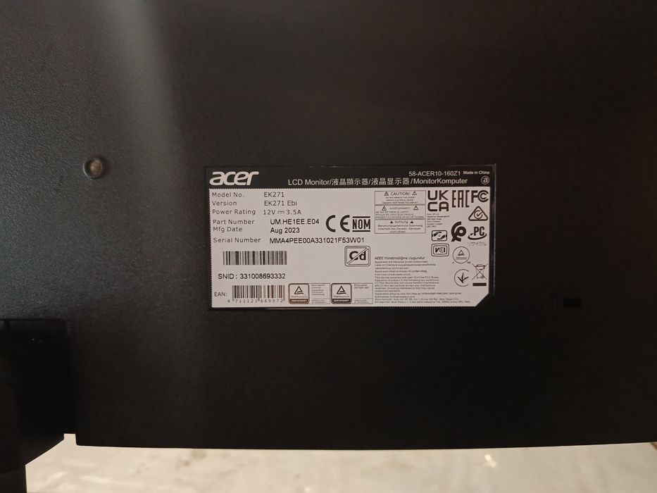 Монитор Acer разбита матрица