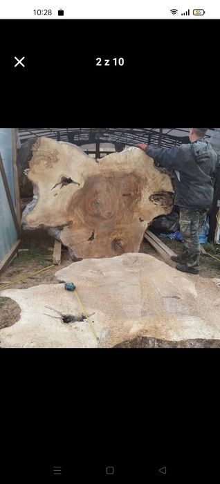 Ogromne plastry na stół lustro monolity orzech jesion czeczota klon