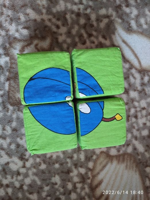 Продам мягкие детские кубики пазлы