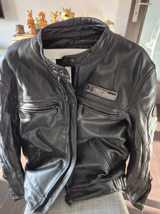 Casaco de moto em pele