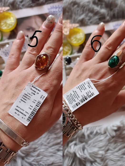 Срібні каблучки розмір 18