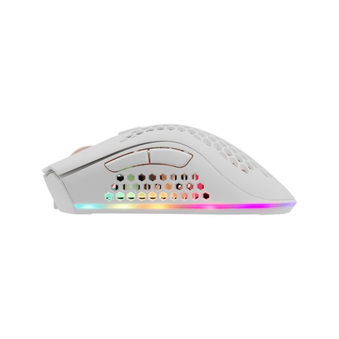 Mysz bezprzewodowa LIONEL White Shark 10 000 DPI RGB 6D Gaming