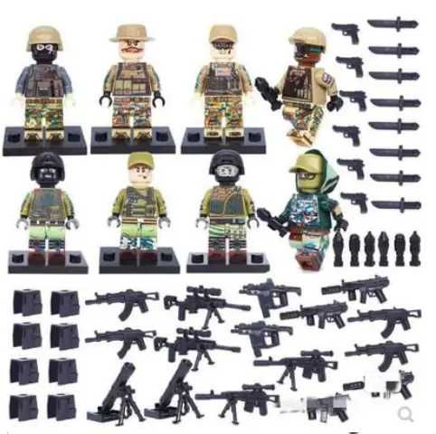 Фигурки человечки спецназ полиция военные машинки для лего