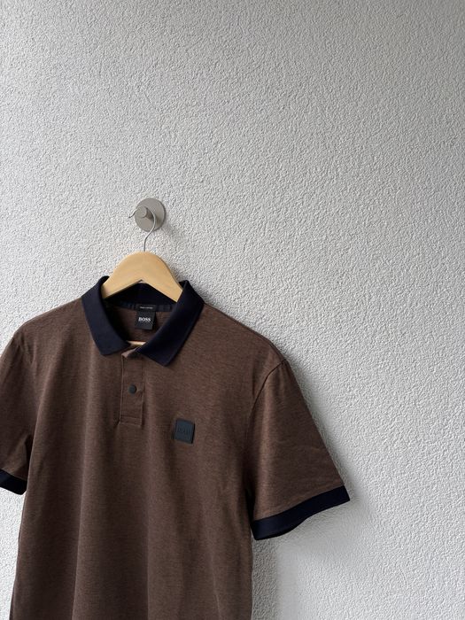 Поло hugo boss brown