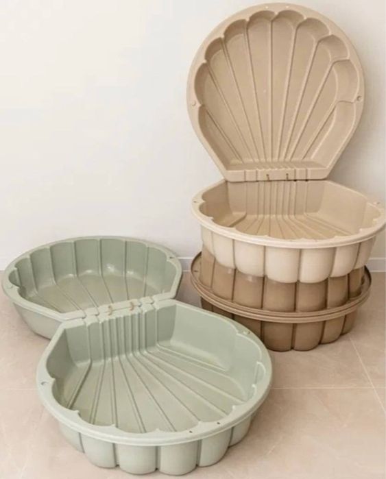 Пісочниця з кришкою мушля квітка песочница корабль кораблик с крышкой