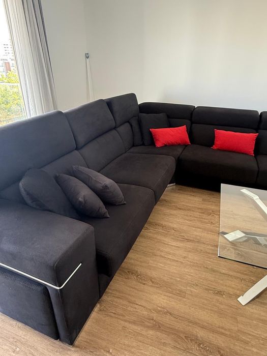 SOFA PRETO 5 lugares e sofa cama