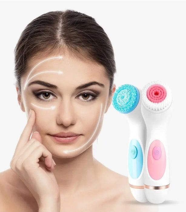Електрична щітка для обличчя CkeyiN 3 в 1. Щітка для вмивання, масажу