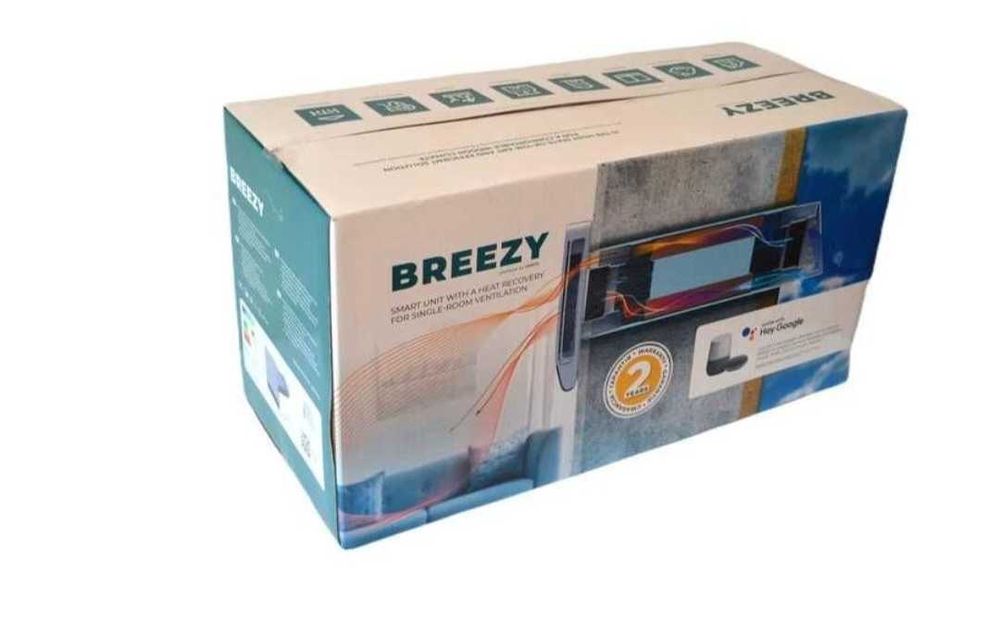 Рекуператор повітря Вентс Брізі, тиха вентиляція + Wi-Fi