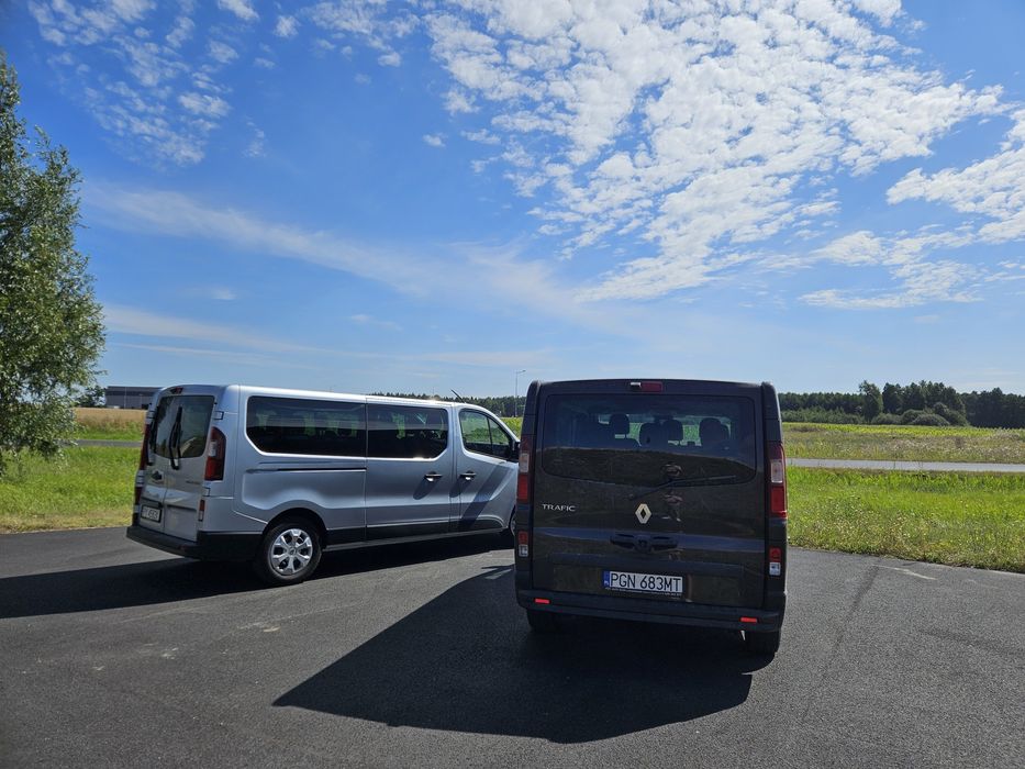 9 osobowy bus na wynajem, Reanult Trafic Wypożyczalnia samochodów 9 os