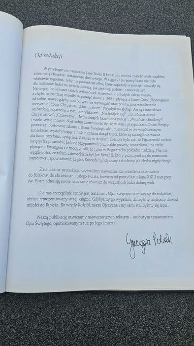 A4 Jan Paweł II Testament