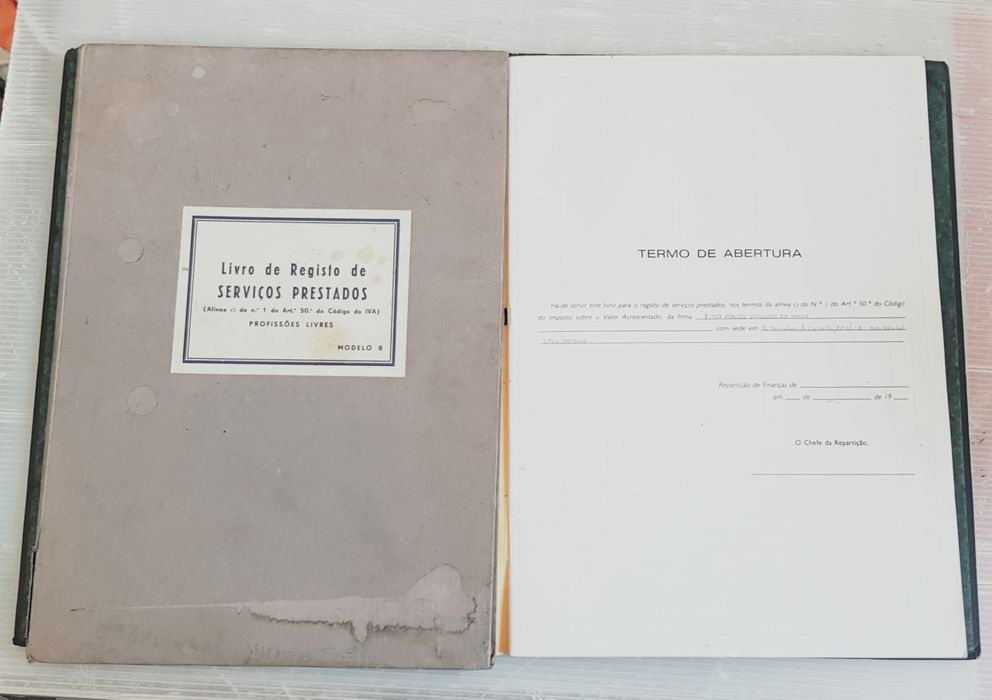 Livros de registros vintage