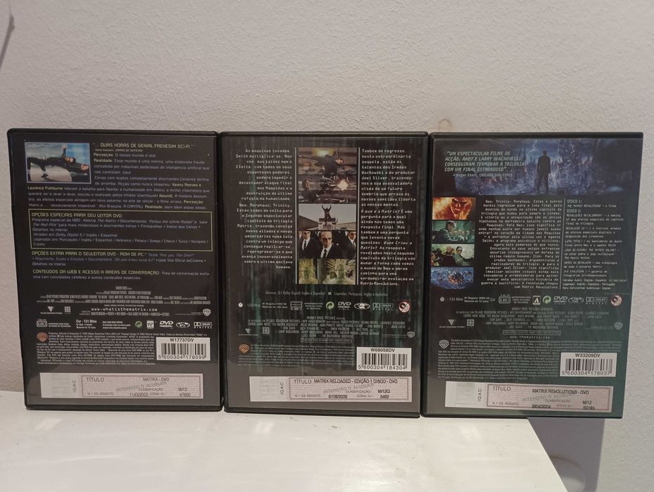 DVD Matrix 1, 2 e 3