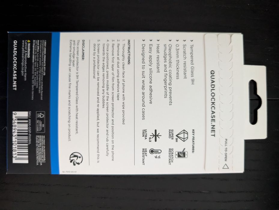 Quadlock Screen Protector for Pixel 9 PRO XL64409298345217121