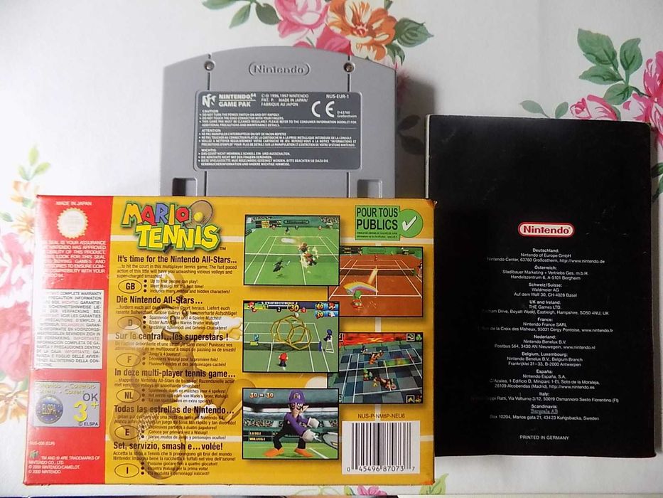 Mario Tennis - gra na konsolę obsługującą grafikę 3D, Nintendo 64! 3xA