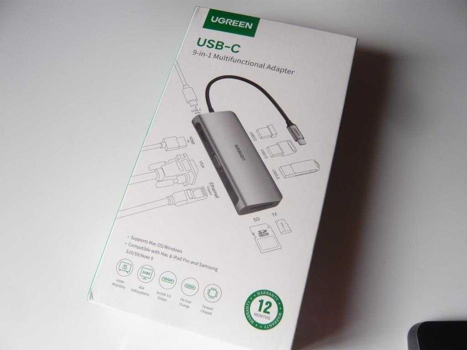 Adaptador Ugreen CM179 multifuncional USB-C 9 in 1