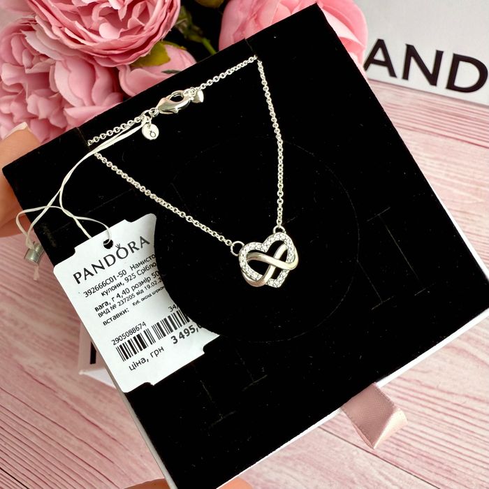 Намисто пандора оригінал срібло кулон pandora ланцюжок серце підвіска