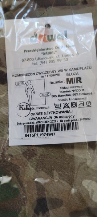 Kombinezon ćwiczebny kpl M/R, 40/Regular