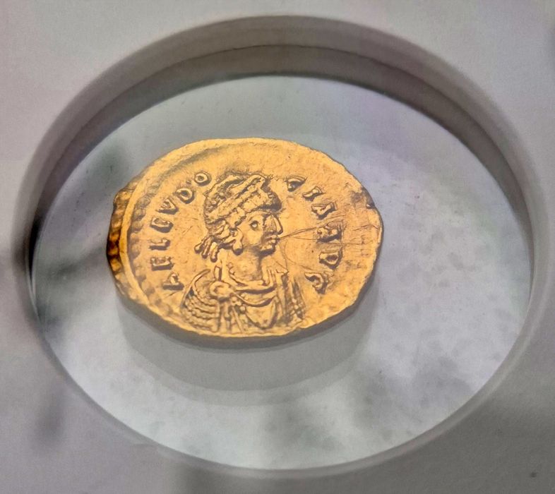 Moneta Tremissis z Bizancjum - Aelia Eudocia - grading NGC