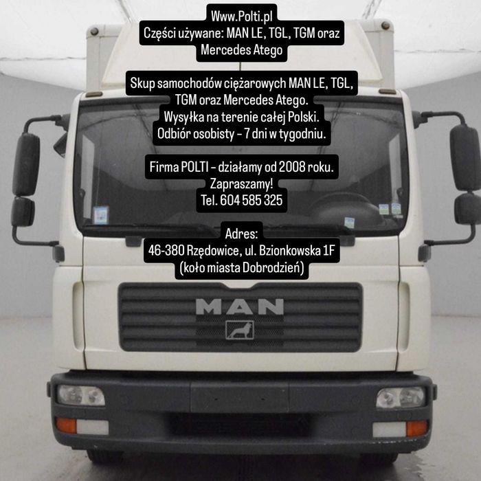 Man Tgl 8.180 12.210 Wszystkie części przepływomierz