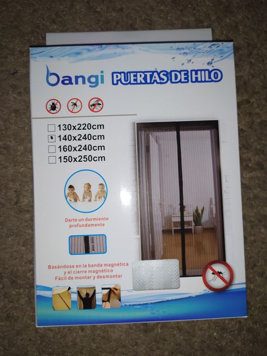 Moskitiera na drzwi 130x220 magnetyczna biała F02328