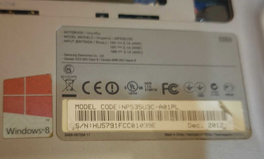 Laptop Samsung NP535U3C - A01 PL