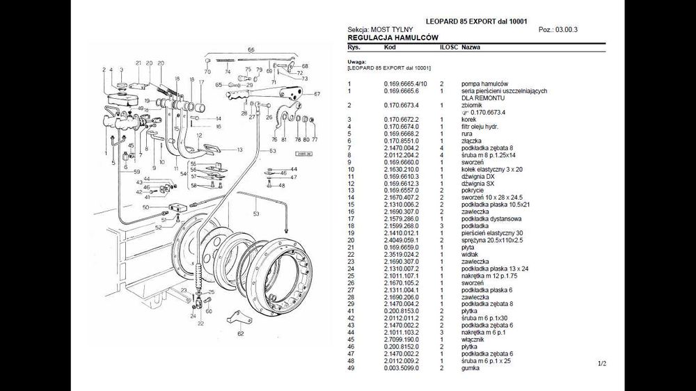 SAME LEOPARD 85 EXPORT katalog części w języku polskim
