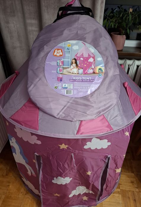 Namiot dziecięcy tipi bajkowy świat różowy fioletowy jednorożec 135x10