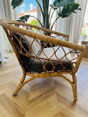 IKEA Stockholm rattan chair with cussions