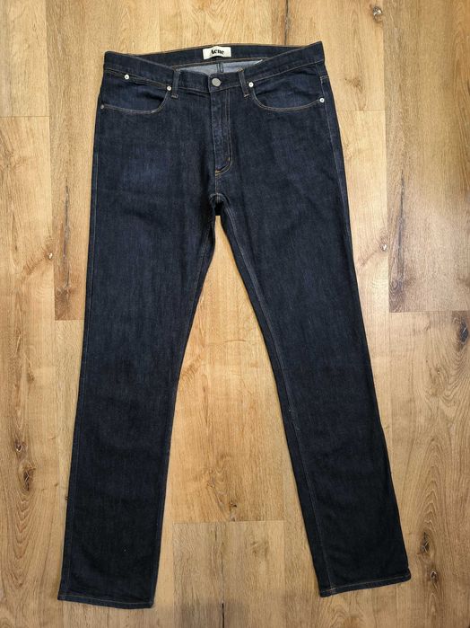 Spodnie Acne Studios Granatowe Slim Fit Jeans Dżinsowe 38/34