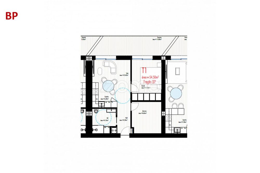 Apartamento T1+1 c/ Varanda, Freamunde, Paços de Ferreira (Fração B...