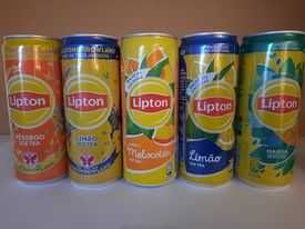 Lote de 81 latas de bebidas diversas - Frutea e Lipton Ice Tea