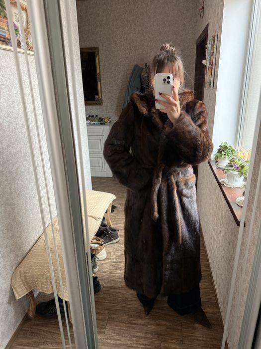 шуба норка довга М