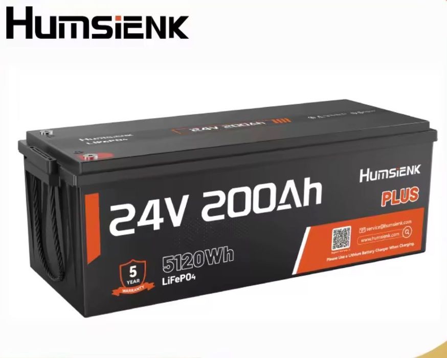 Акумулятор Humsienk LiFePo4 5.1 кВт 24V200Ah Lithium Battery Літій залізо фосфат 250A BMS 6000+ циклов