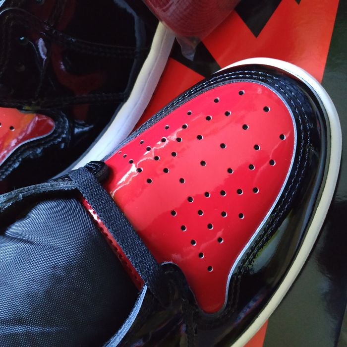 Air Jordan 1 Retro High Patent Bred EU 44.5 US 10.5