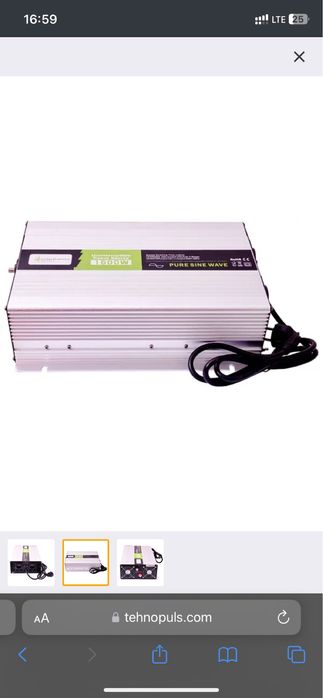 Інвертор перетворювач напруги UPS 12v NPS 1500w pure sinus чиста синус