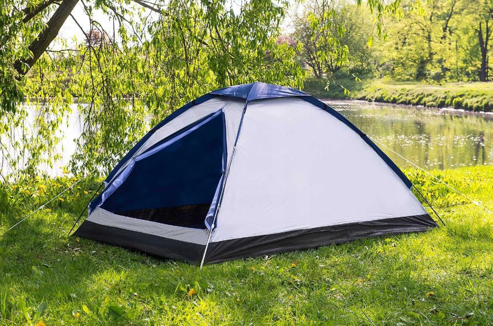 Mocny Duży Wodoodporny Namiot Turystyczny Kempingowy 2 osobowy +GRATIS