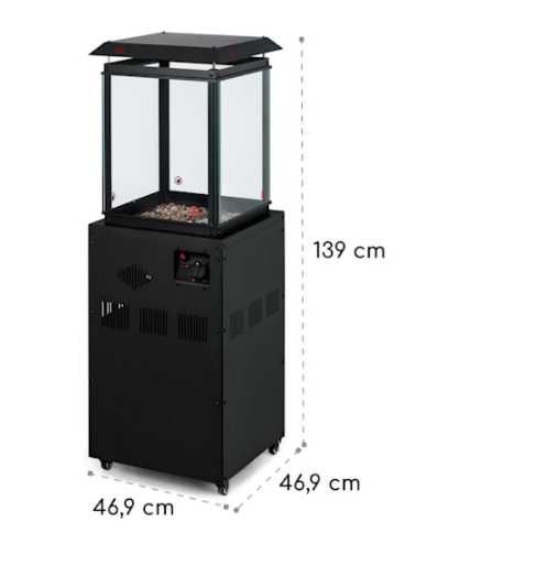 Уличный газовый обогреватель для террасы blumfeldt Flagranti  8 кВт