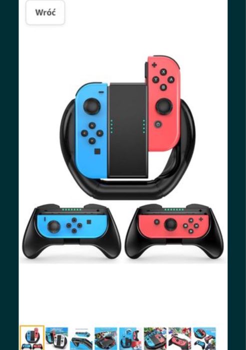 Mooroer Grips do Nintendo Switch/Switch OLED Joy-Cons kontroler