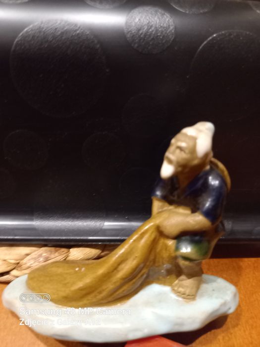 Figurka chińczyka rybaka prl