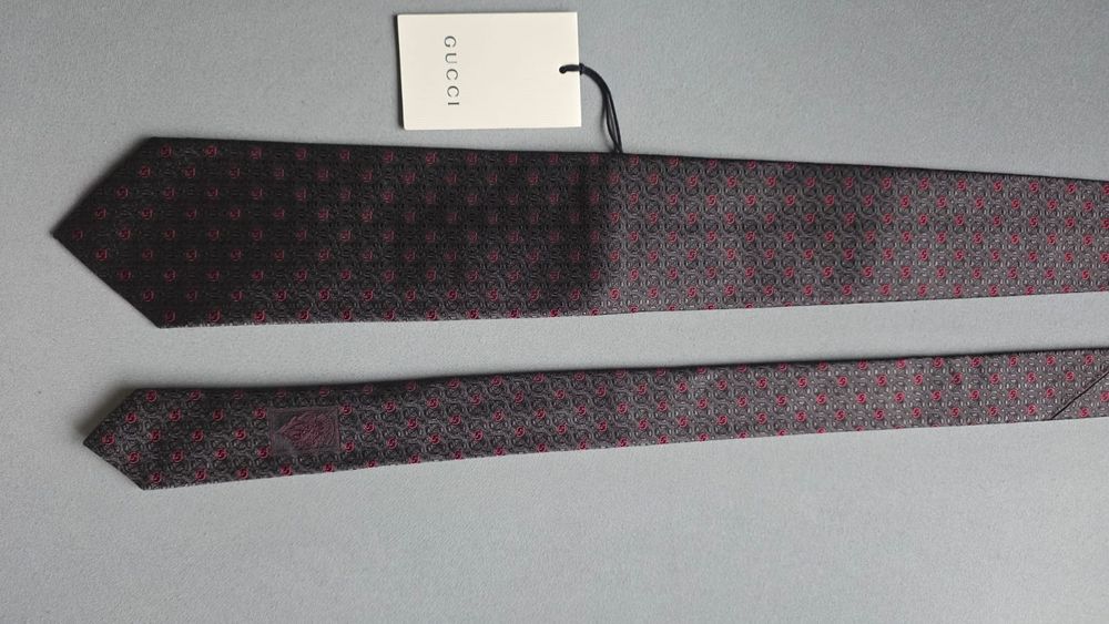 Krawat jedwabny GUCCI + karton