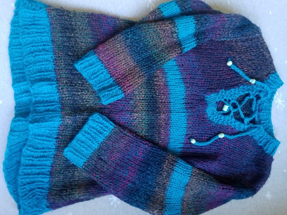 Tunika handmade  na drutach piękne kolory