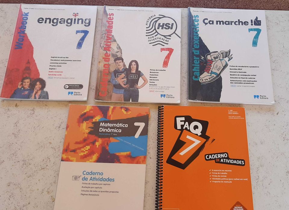Cadernos de atividades e alguns manuais