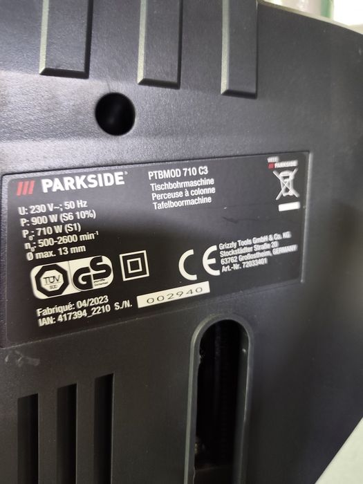 Оригінал Свердлильний верстат Parkside PTBMOD 710 C3, свердлильні парксайд 710ват, свердлильний верстат парксайд Німеччина. Станок для свердління