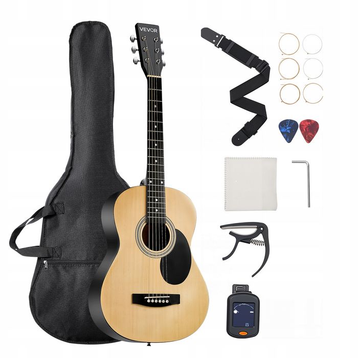 VEVOR gitara akustyczna dreadnought 36 cali zestaw dla początkujących