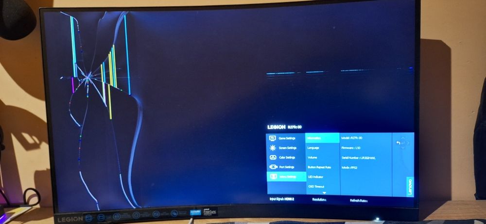 Monitor LED Lenovo Legion R27qe 27 " 2560 x 1440 px IPS / PLS